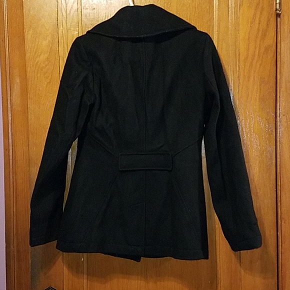 ⬇️Merona black double breasted coat - Picture 6 of 7